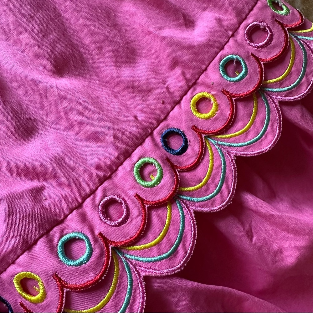 Celia B Pink Embroidered Cotton Dress - Picture 6 of 9